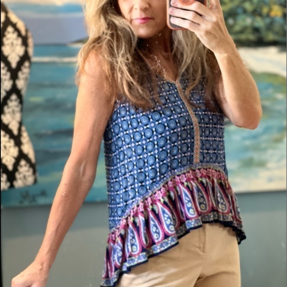 ⭐️Patrons of Peace, Fabulous Summer Top, Easy Wear and Care, Excellent Quality,S - Picture 5 of 10